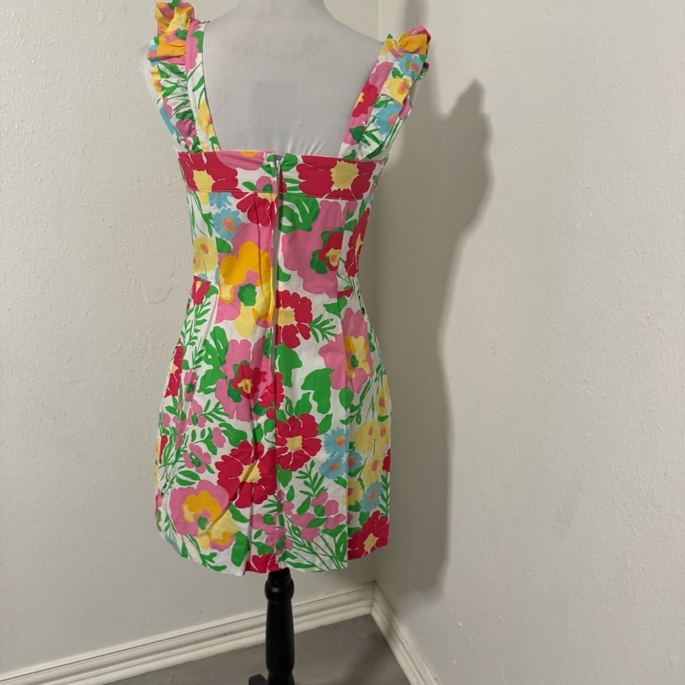 Lilly Pulitzer Sarafina Big Garden By The Sea Floral Mini Dress EUC Size 8 $198 - Picture 6 of 11